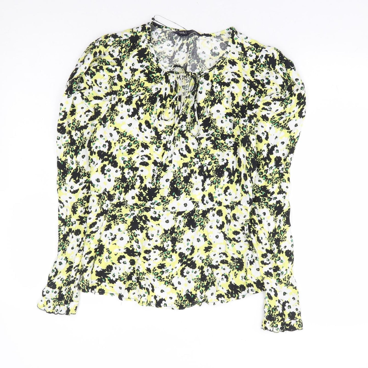 Womens UK Size 6 Marks and Spencer Yellow Basic Blouse