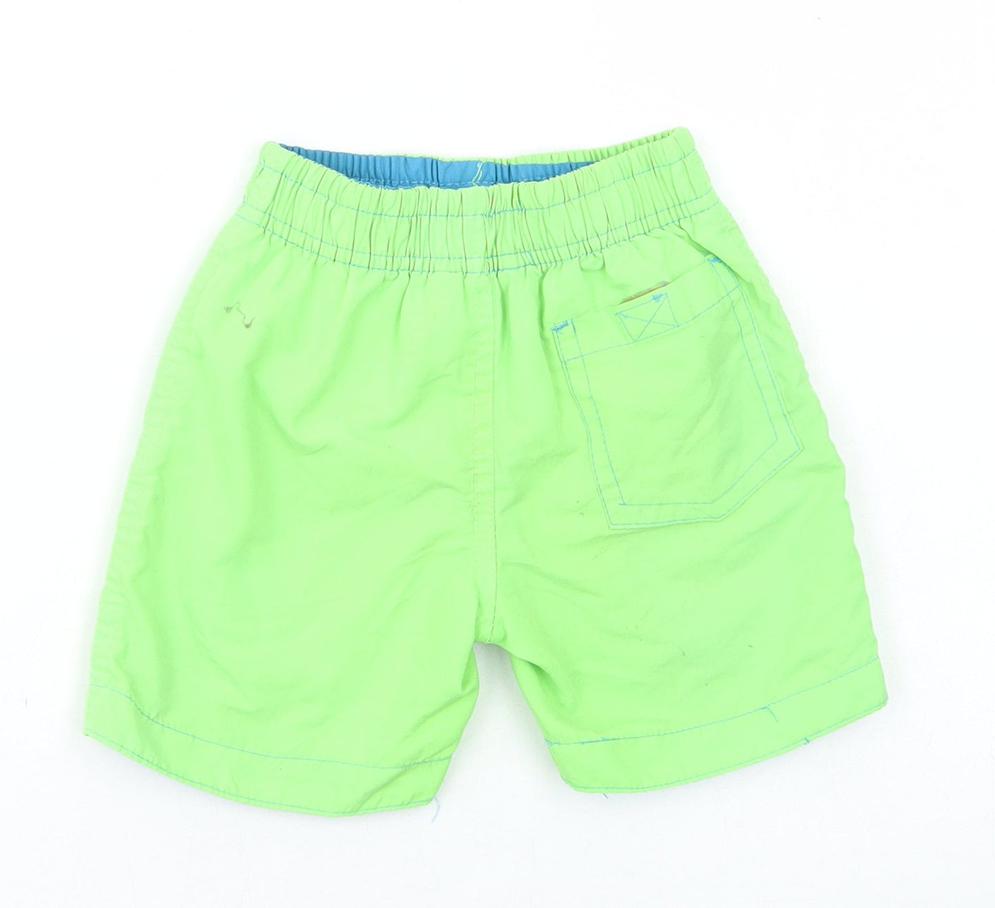 Rebel Boys Green Polyester Cropped Trousers Size 18-24 Months Drawstring - Swim Shorts
