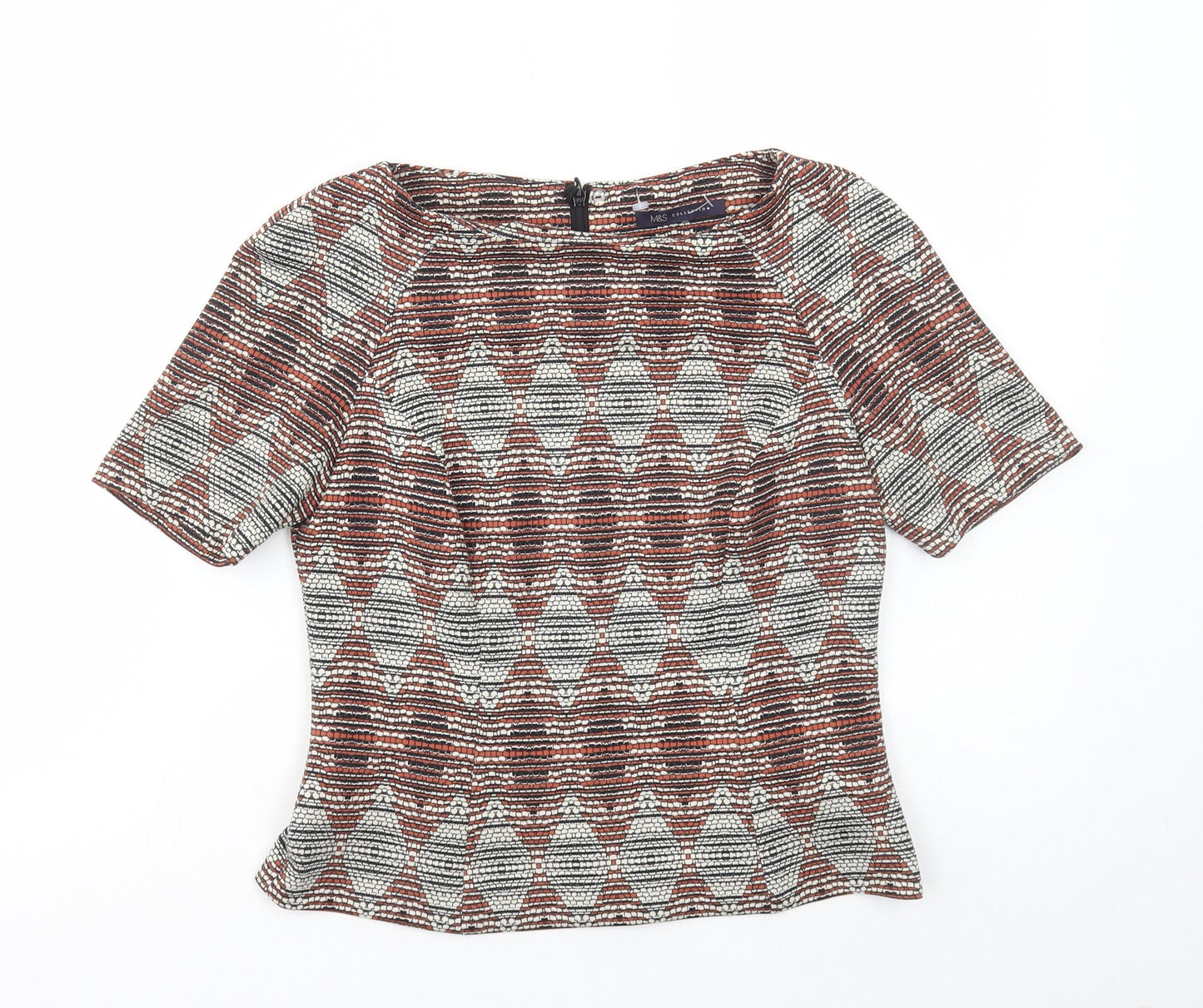 Womens UK Size 10 Marks and Spencer Multicoloured Basic T-Shirt