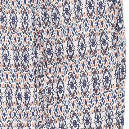 Divided by H&M Womens Multicoloured Geometric Viscose Bloomer Trousers Size 12 L32 in Regular