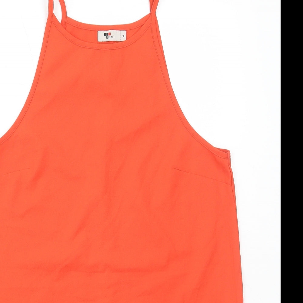 Womens UK Size 10 TEMT Orange Camisole Tank