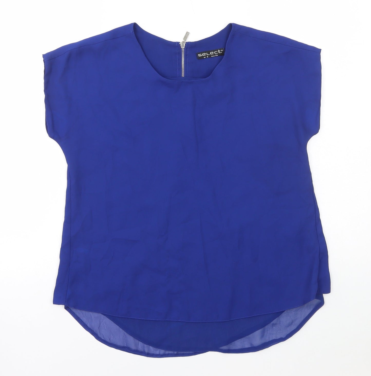 Womens UK Size 6 Select Blue Basic Blouse