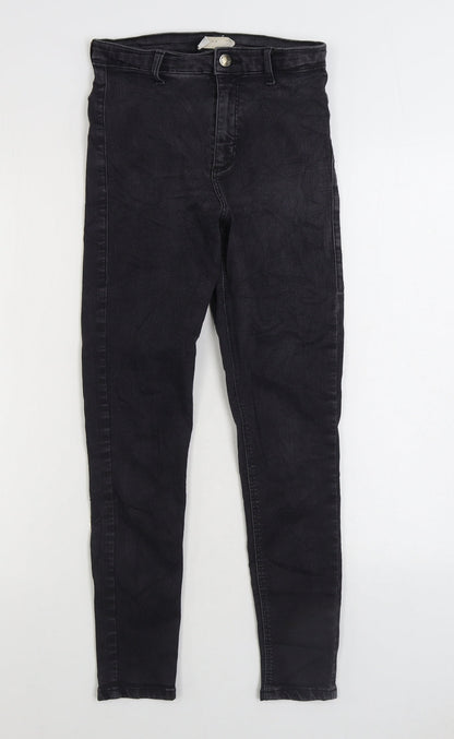 Mens UK Size 28 in Topshop Regular Fit Skinny Black Jeans
