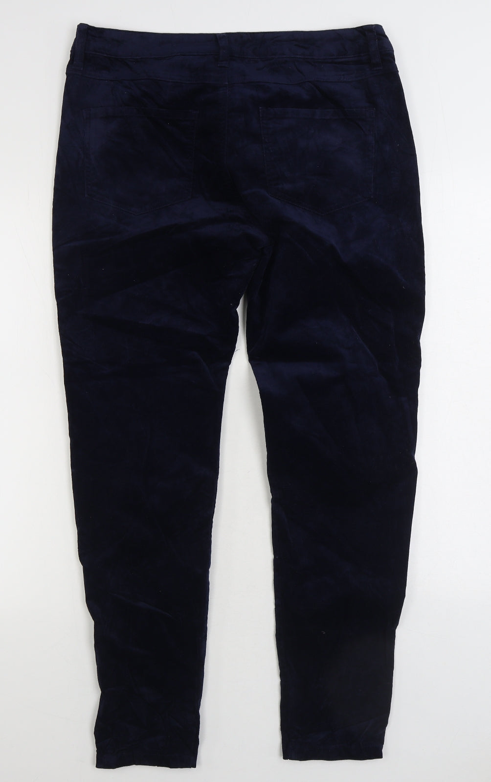 Saint Tropez Mens Blue Cotton Trousers Size 32 in L29 in Regular Zip