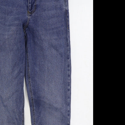 ASOS Mens Blue Cotton Straight Jeans Size 28 in L30 in Regular Zip