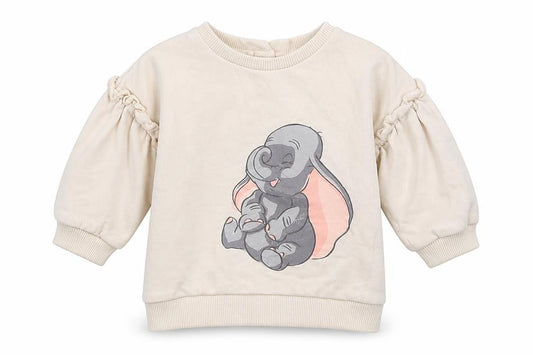 George Baby Beige Cotton Pullover Jumper Size 3-6 Months Snap - Dumbo