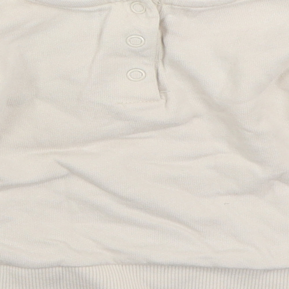 George Baby Beige Cotton Pullover Jumper Size 3-6 Months Snap - Dumbo
