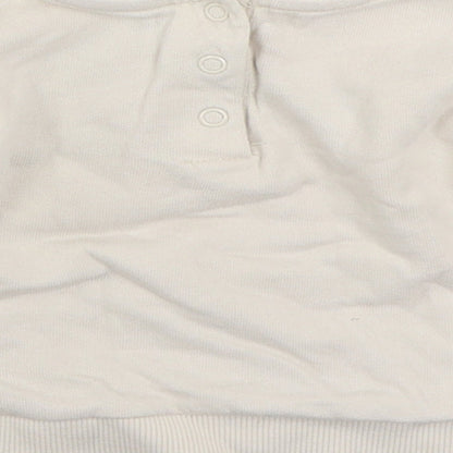 George Baby Beige Cotton Pullover Jumper Size 3-6 Months Snap - Dumbo