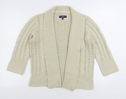 Womens UK Size 14 Maine Beige Cardigan Jumper