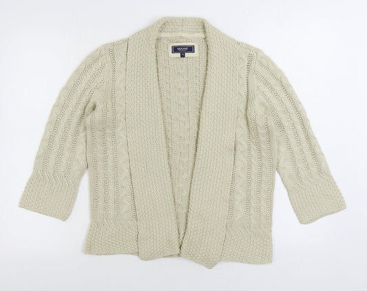Womens UK Size 14 Maine Beige Cardigan Jumper