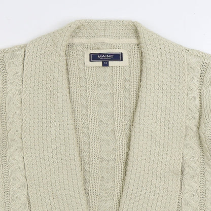 Womens UK Size 14 Maine Beige Cardigan Jumper