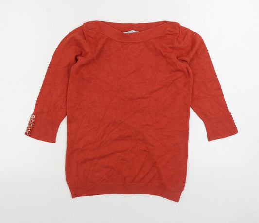 Womens UK Size S Klass Collection Orange Pullover Jumper