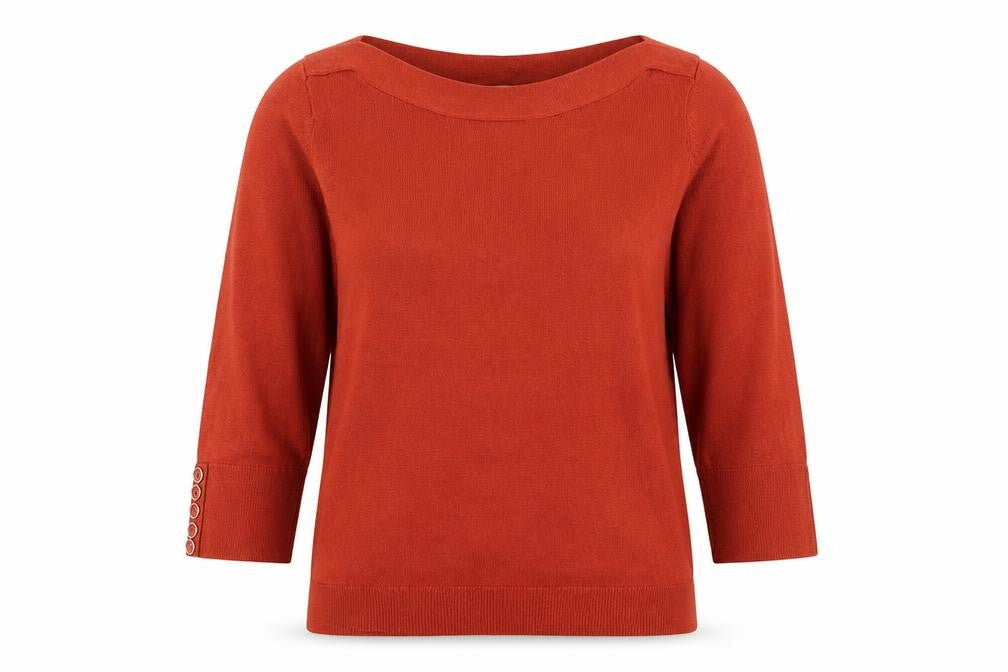 Womens UK Size S Klass Collection Orange Pullover Jumper