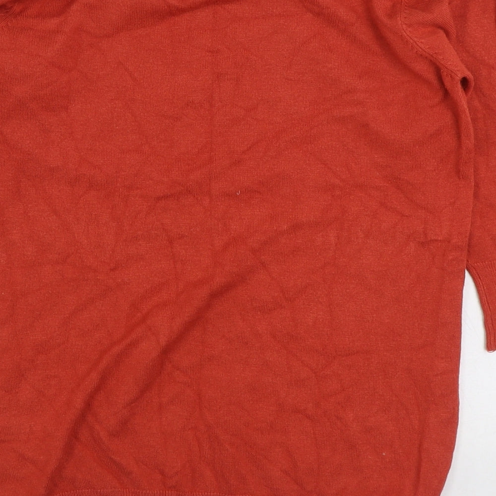 Womens UK Size S Klass Collection Orange Pullover Jumper