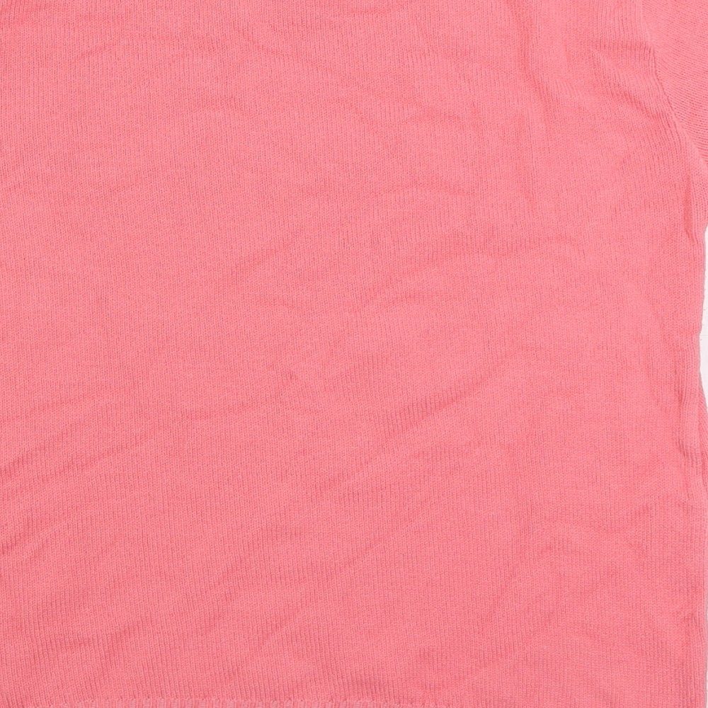 Womens UK Size S Pure and Natural Pink Pullover Jumper