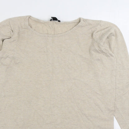 Womens UK Size S ESMARA Beige Pullover Jumper