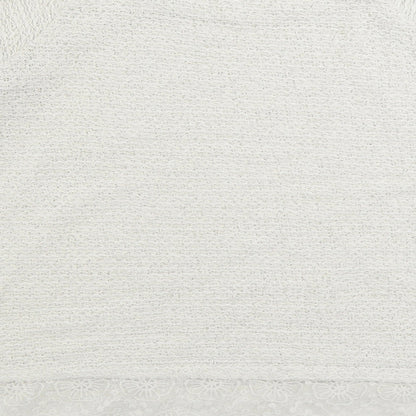 George Womens White Round Neck Acrylic Pullover Jumper Size 14 - Lace Trim