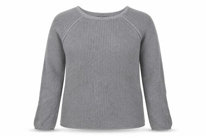 Cashel Womens Grey Boat Neck 100% Cotton Pullover Jumper Size XL