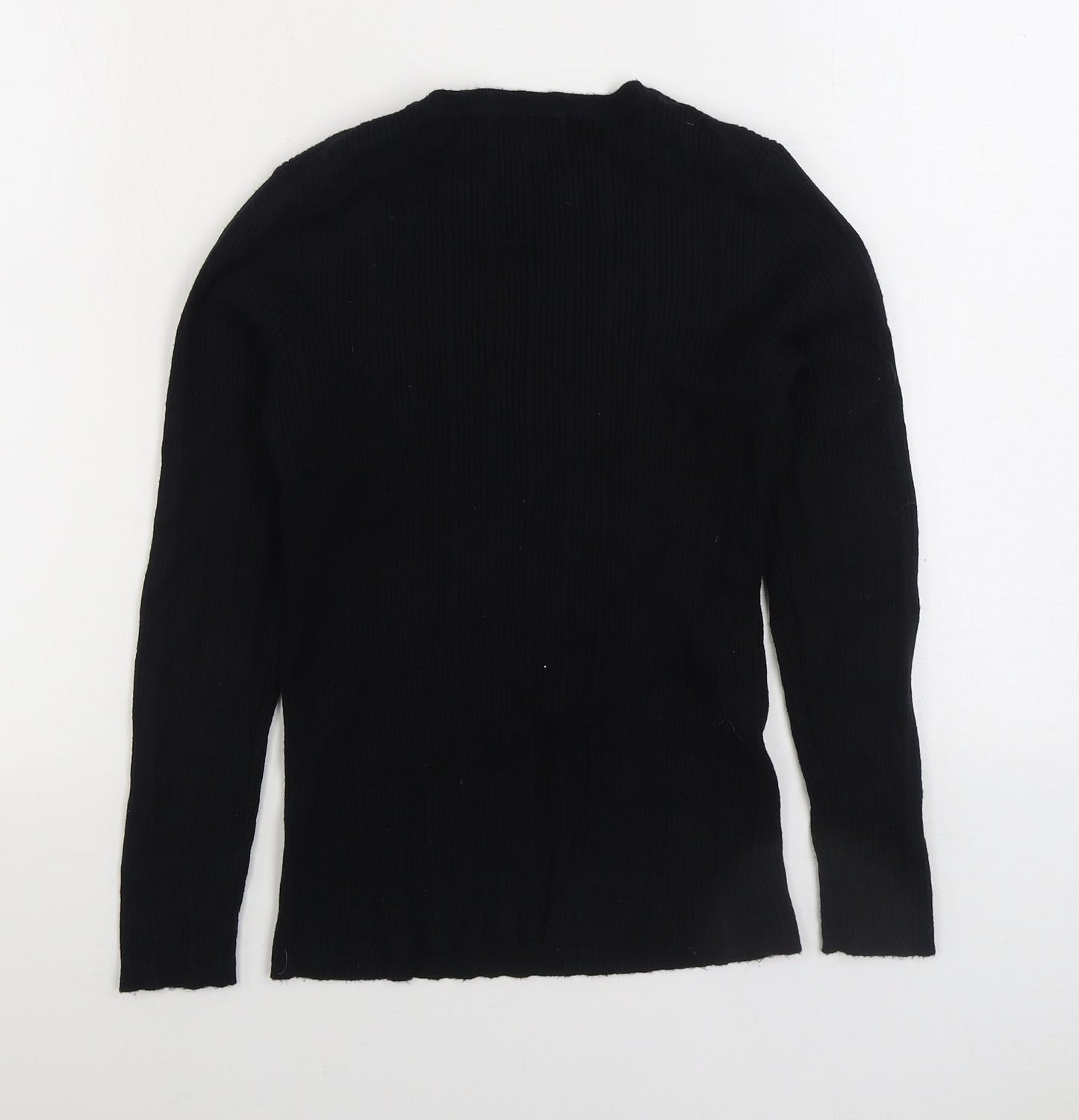 Primark Womens Black Round Neck Viscose Pullover Jumper Size L