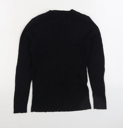 Primark Womens Black Round Neck Viscose Pullover Jumper Size L