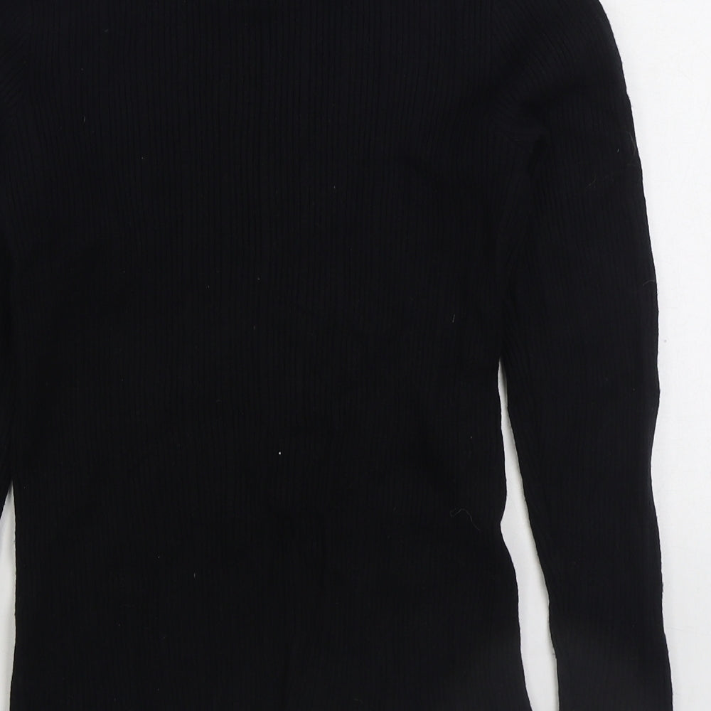 Primark Womens Black Round Neck Viscose Pullover Jumper Size L