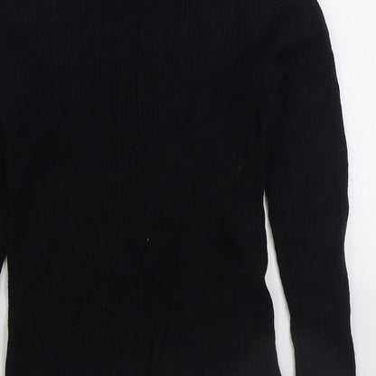 Primark Womens Black Round Neck Viscose Pullover Jumper Size L