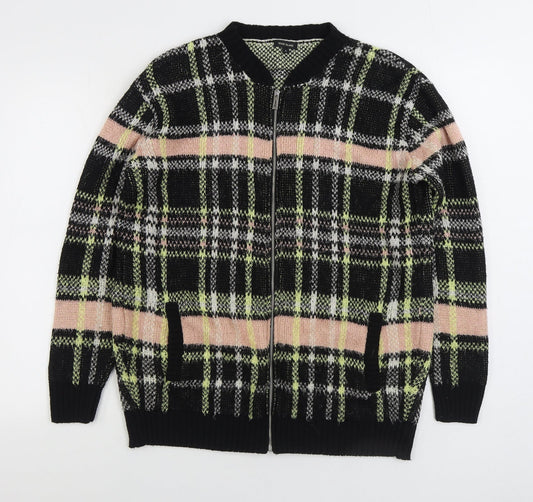 Womens UK Size 8 River Island Multicoloured Full Zip Jumper