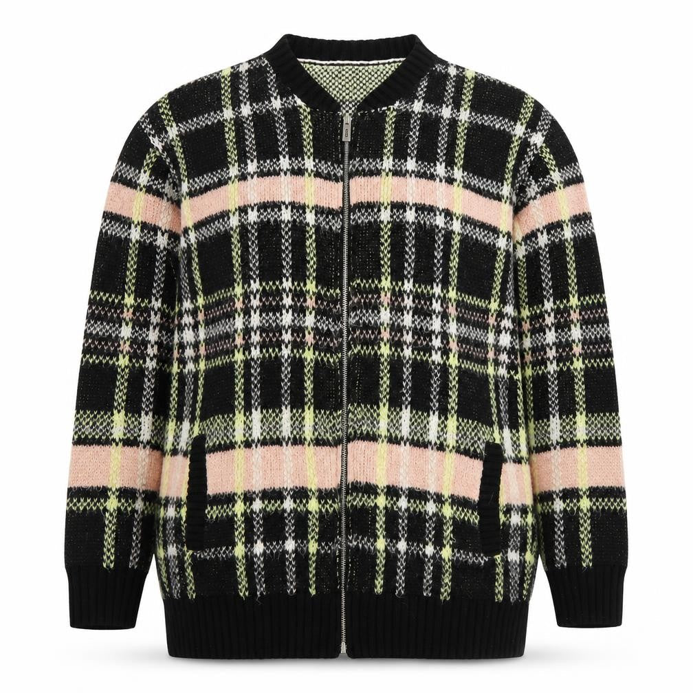 Womens UK Size 8 River Island Multicoloured Full Zip Jumper