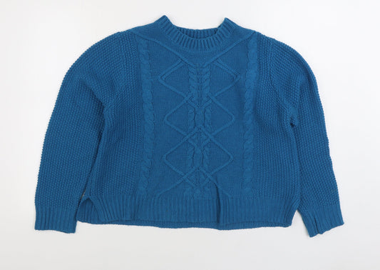 Womens UK Size L Oasis Blue Pullover Jumper