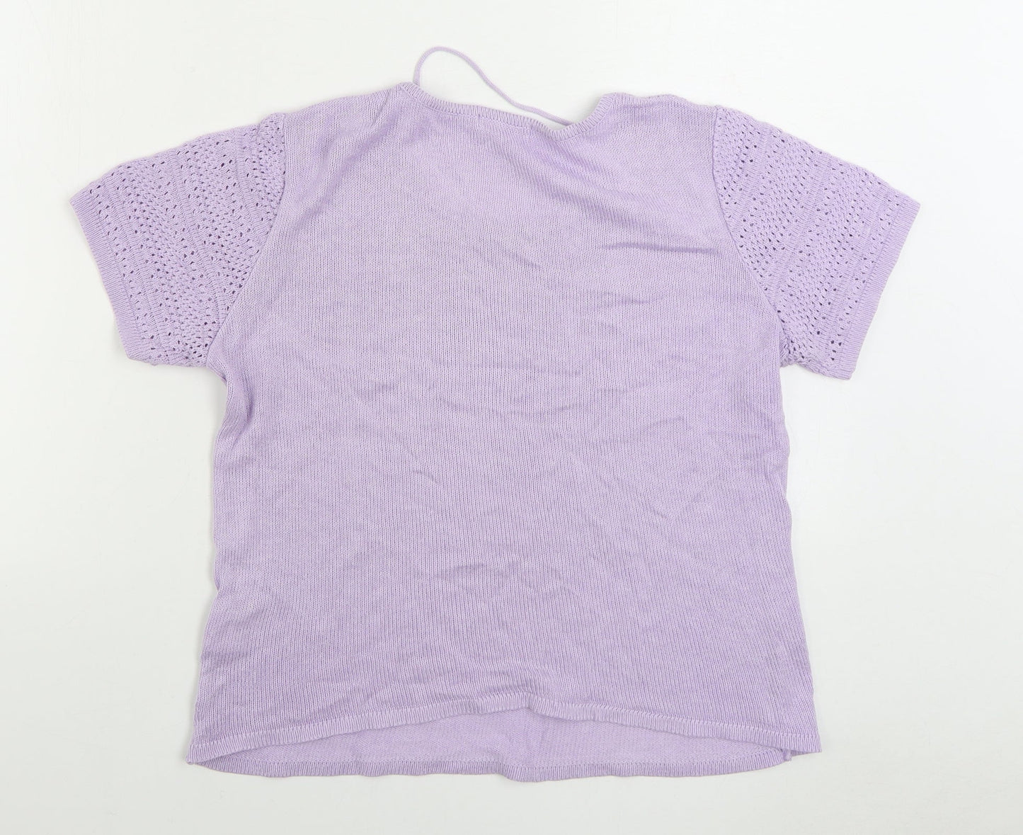 Damart Womens Purple Boat Neck Acrylic Pullover Jumper Size 10