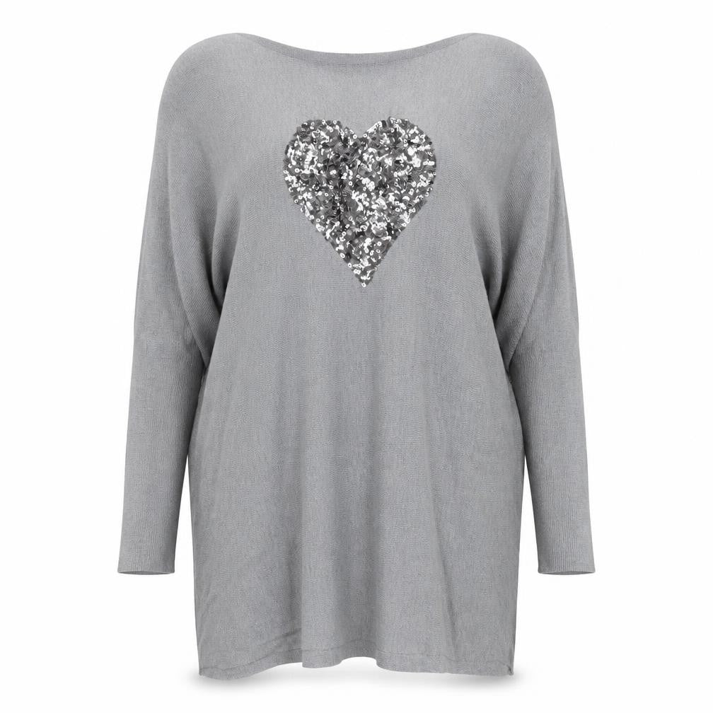 Womens UK Size M Paramour Grey Pullover Jumper