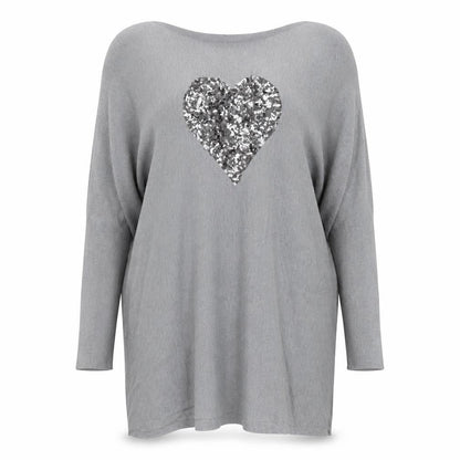 Womens UK Size M Paramour Grey Pullover Jumper