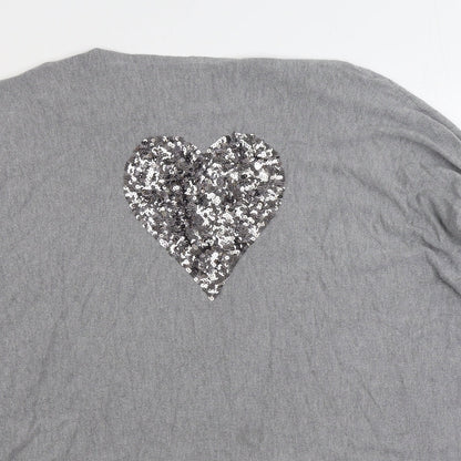 Womens UK Size M Paramour Grey Pullover Jumper