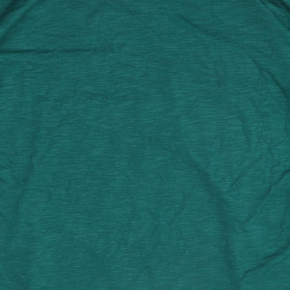 Papaya Womens Green Polyester Basic T-Shirt Size 12 Round Neck - Lace Up