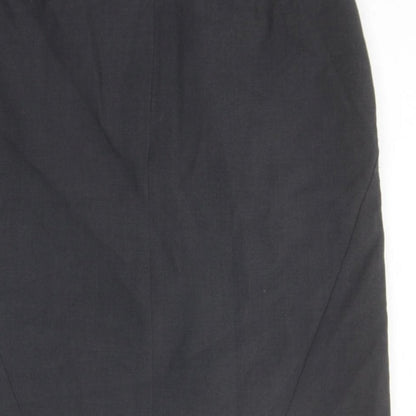 Marks and Spencer Womens Grey Polyester Mini Skirt Size 8 Zip