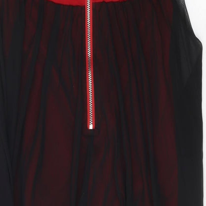 Izabel Womens Red Polyester Bodycon Size 10 Sweetheart Zip