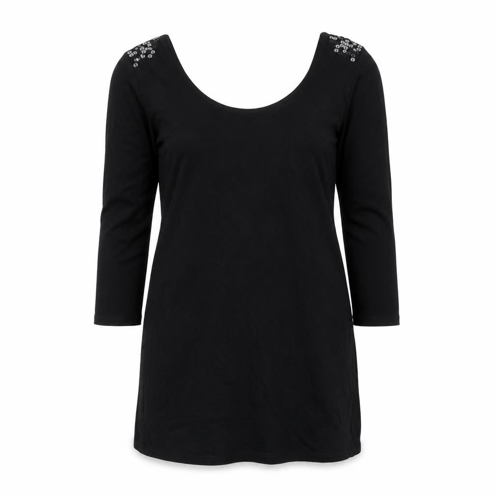 Womens UK Size 10 NEXT Black Tunic T-Shirt