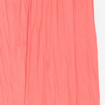Ocean Club Womens Orange Geometric Polyester Maxi Size M Off the Shoulder Pullover