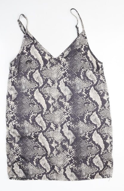 Missguided Womens Multicoloured Animal Print Polyester Camisole Tank Size 10 V-Neck - Snake Pattern