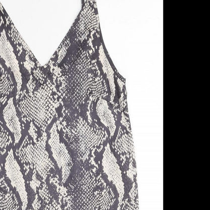 Missguided Womens Multicoloured Animal Print Polyester Camisole Tank Size 10 V-Neck - Snake Pattern