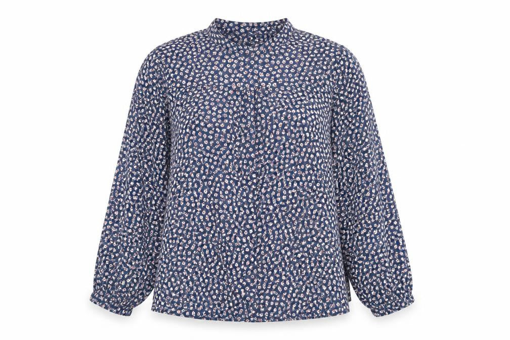Womens UK Size 8 Classic Blue Basic Button-Up
