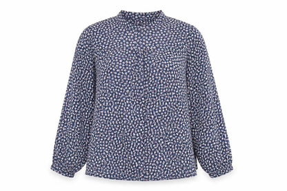Womens UK Size 8 Classic Blue Basic Button-Up