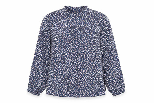 Womens UK Size 8 Classic Blue Basic Button-Up