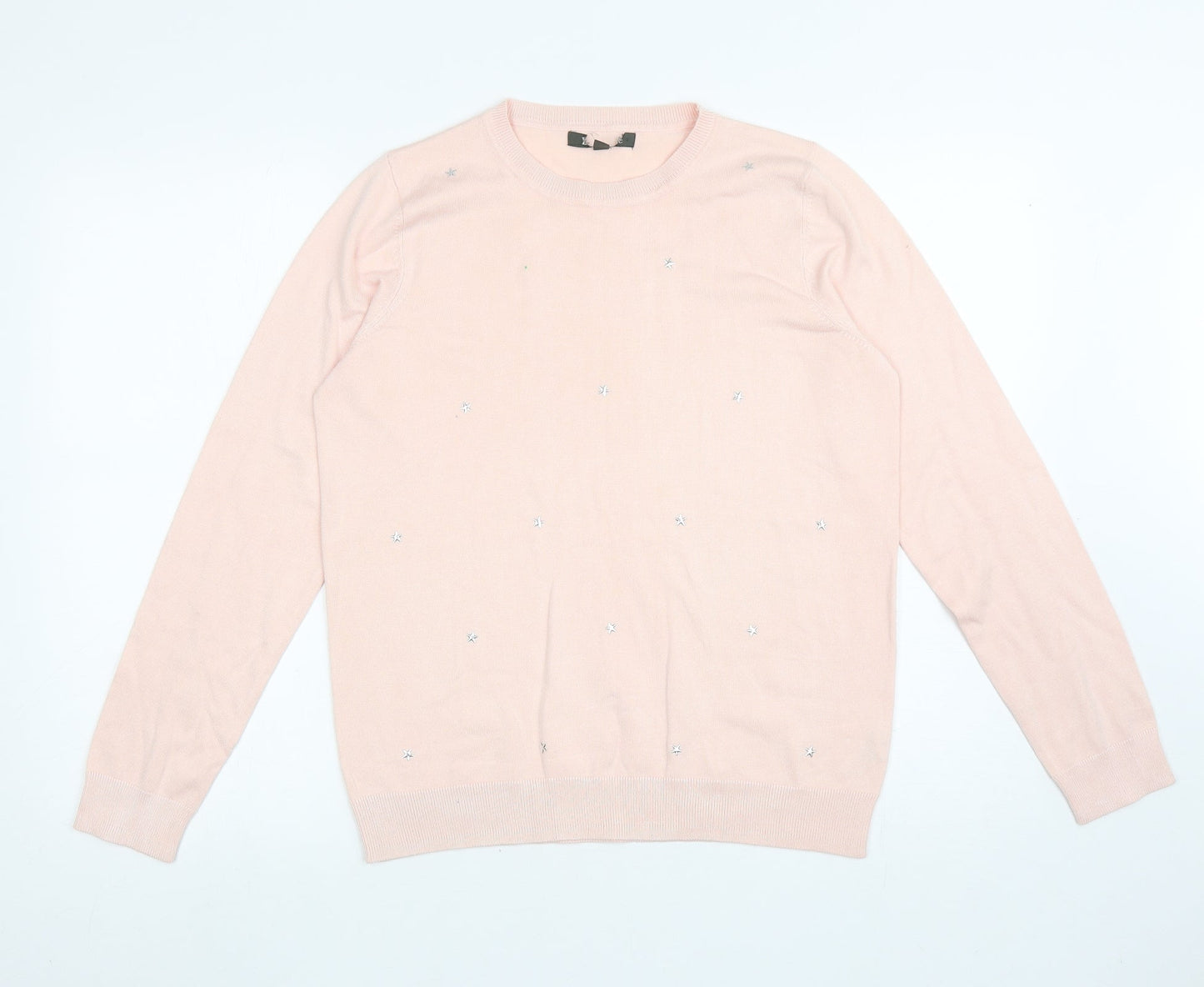 Womens UK Size 14 Preworn Pink Pullover Jumper