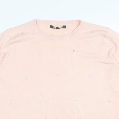 Womens UK Size 14 Preworn Pink Pullover Jumper