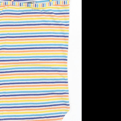 New Look Womens Multicoloured Striped Polyester Leotard One-Piece Size 8 L10 in Snap