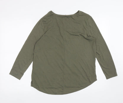 Womens UK Size S H&M Green Basic T-Shirt