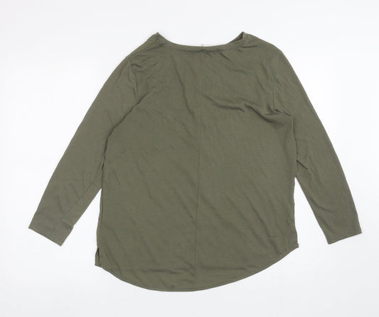 Womens UK Size S H&M Green Basic T-Shirt