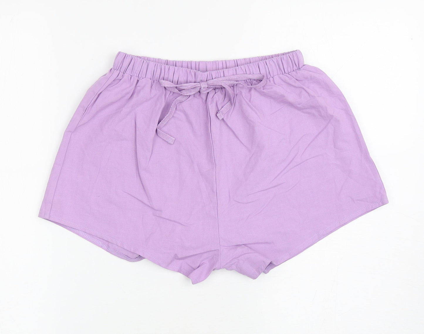 SheIn Womens Purple Polyester Sweat Shorts Size S L3 in Regular Drawstring