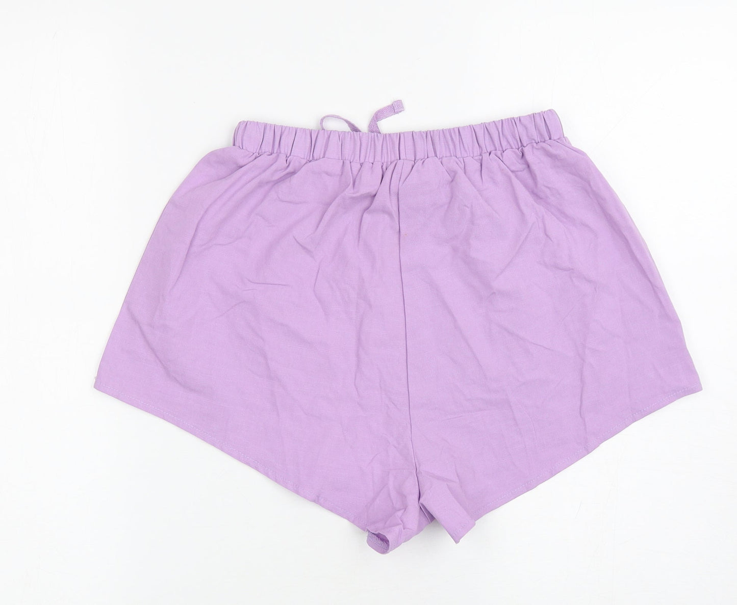 SheIn Womens Purple Polyester Sweat Shorts Size S L3 in Regular Drawstring